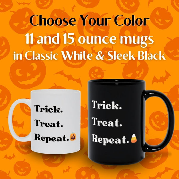 Trick Treat Repeat - Candy Corn & Jack-o-Lantern Halloween Cups
