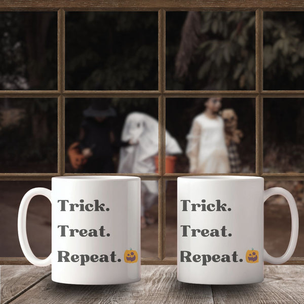 Trick Treat Repeat - Candy Corn & Jack-o-Lantern Halloween Cups