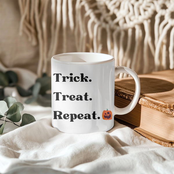 Trick Treat Repeat - Candy Corn & Jack-o-Lantern Halloween Cups