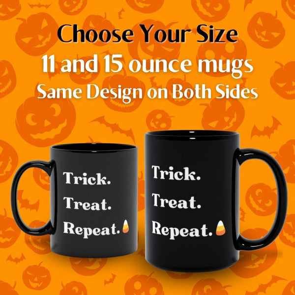 Trick Treat Repeat - Candy Corn & Jack-o-Lantern Halloween Cups