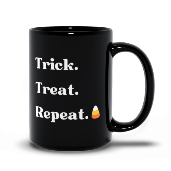 Trick Treat Repeat - Candy Corn & Jack-o-Lantern Halloween Cups