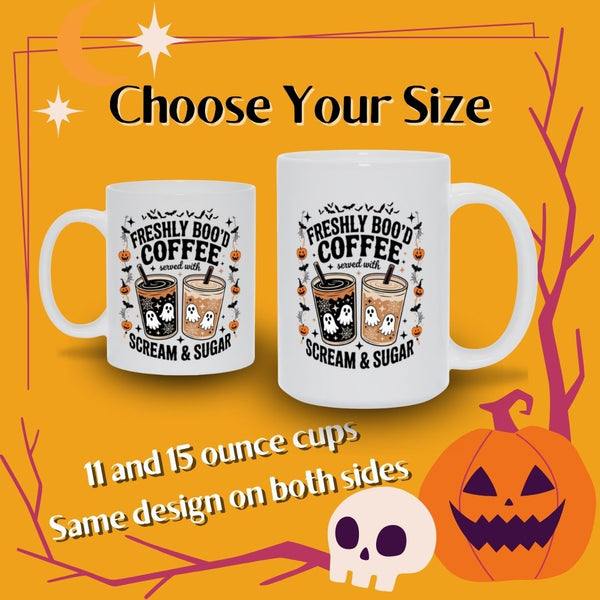 Freshly Boo’d Coffee – Spooky Cute Ghost Cup for Halloween Sips