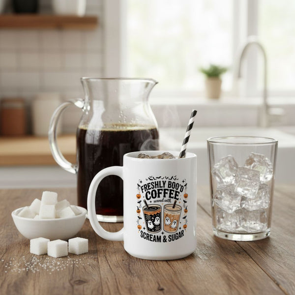 Freshly Boo’d Coffee – Spooky Cute Ghost Cup for Halloween Sips