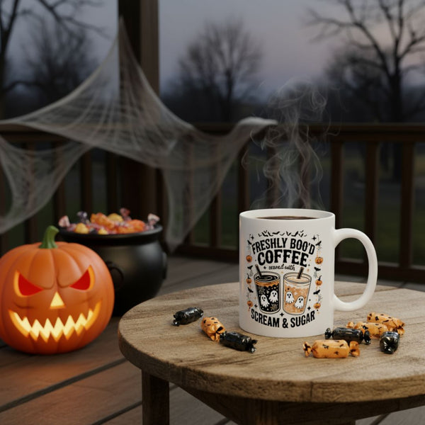 Freshly Boo’d Coffee – Spooky Cute Ghost Cup for Halloween Sips