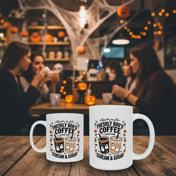 Freshly Boo’d Coffee – Spooky Cute Ghost Cup for Halloween Sips