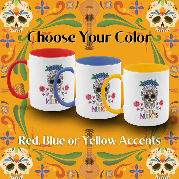 Colorful Dia de los Muertos Accent Mug