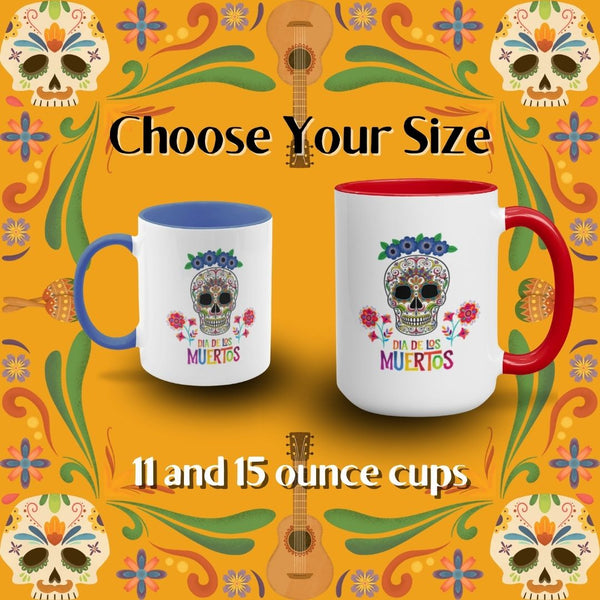 Colorful Dia de los Muertos Accent Mug