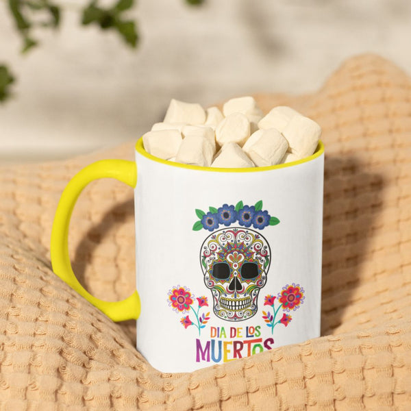 Colorful Dia de los Muertos Accent Mug