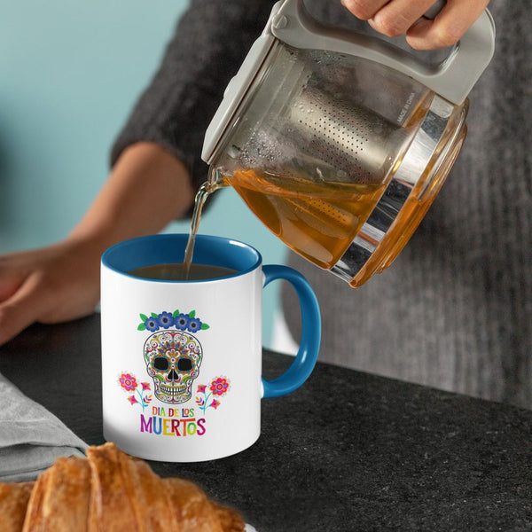 Colorful Dia de los Muertos Accent Mug