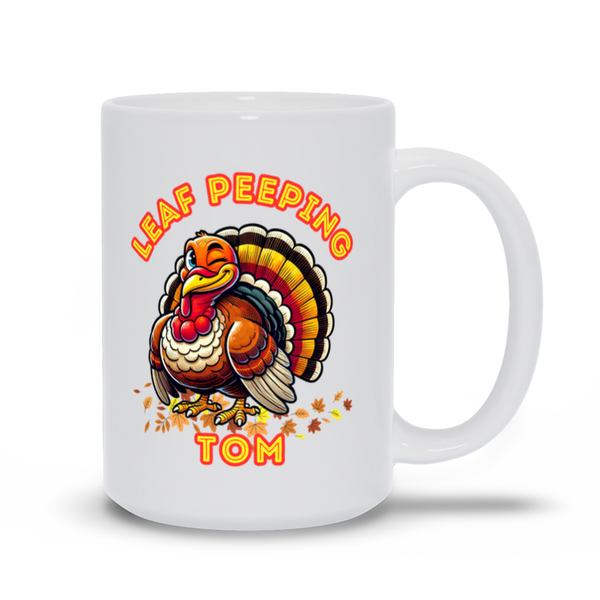 Leaf Peeping Tom - the Punny, Naughty, Leaf Peeper's Mug!