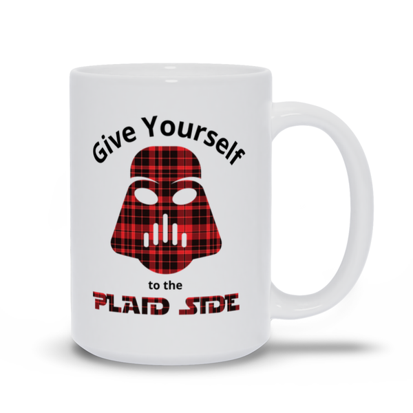Give Yourself to the Plaid Side Star Wars Parody Coffee and Tea Cup