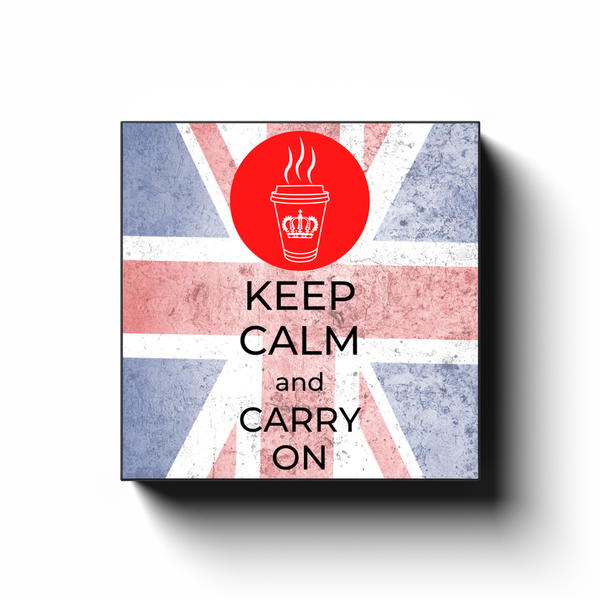 Keep Calm and Carry On (Coffee) Canvas Wrap