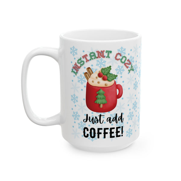 Instant Cozy Holiday Mug for Team Cocoa or Team Coffee – Retro Christmas Style