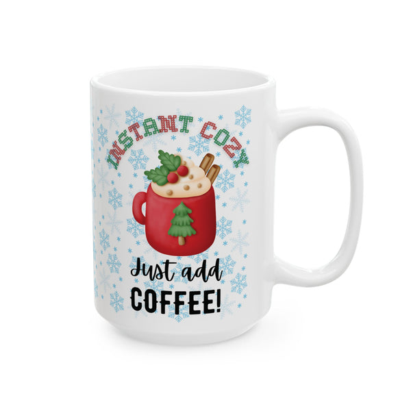 Instant Cozy Holiday Mug for Team Cocoa or Team Coffee – Retro Christmas Style