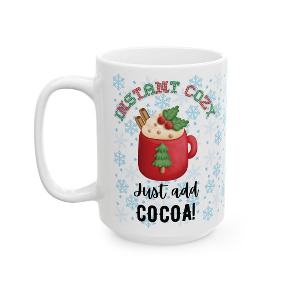 Instant Cozy Holiday Mug for Team Cocoa or Team Coffee – Retro Christmas Style