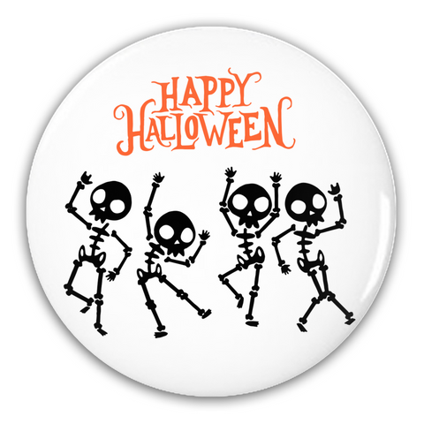 Happy Halloween Skellies Pin-Back Button