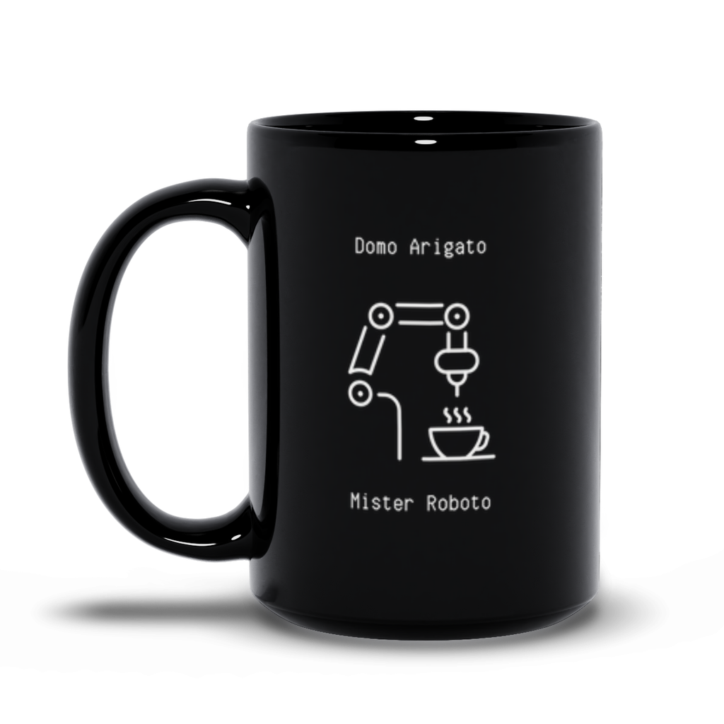 Domo Arigato Mister (Coffee) Roboto Black Coffee Cup – Cafunated