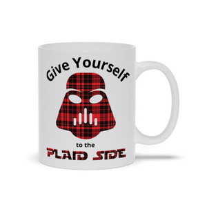 Give Yourself to the Plaid Side Star Wars Parody Coffee and Tea Cup