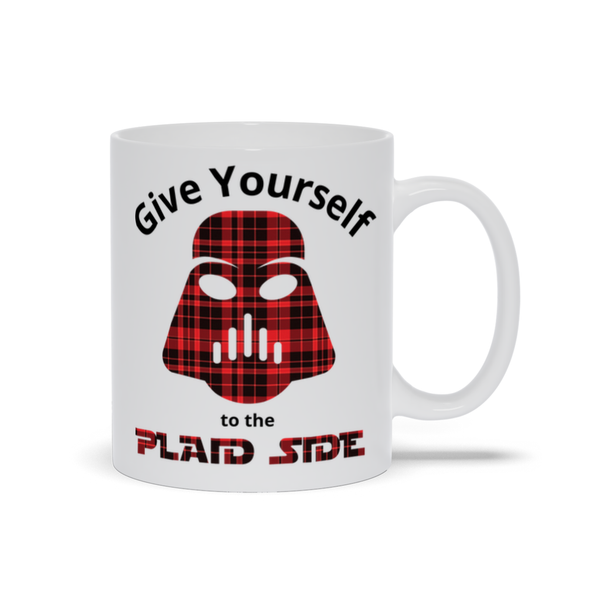 Give Yourself to the Plaid Side Star Wars Parody Coffee and Tea Cup