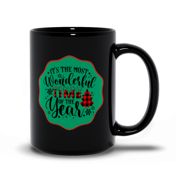 The Most Wonderful Time of the Year - Black Coffee Cup / Tea Cup