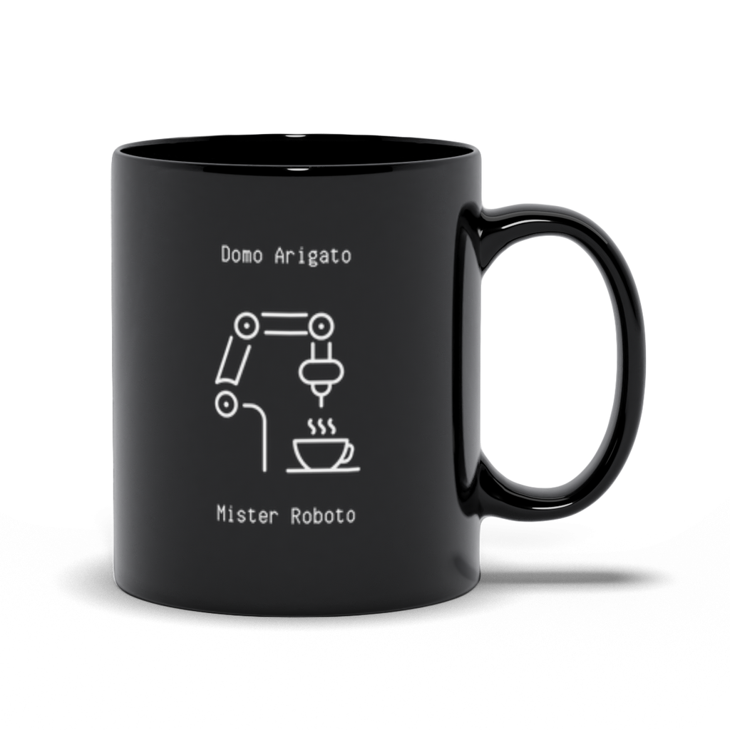 Domo Arigato Mister (Coffee) Roboto Black Coffee Cup